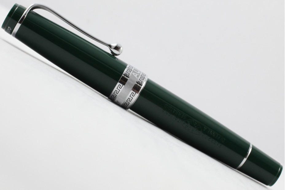 Aurora Limited Edition Optima Green Silver Trim with Flexible Nib Fountain Pen
