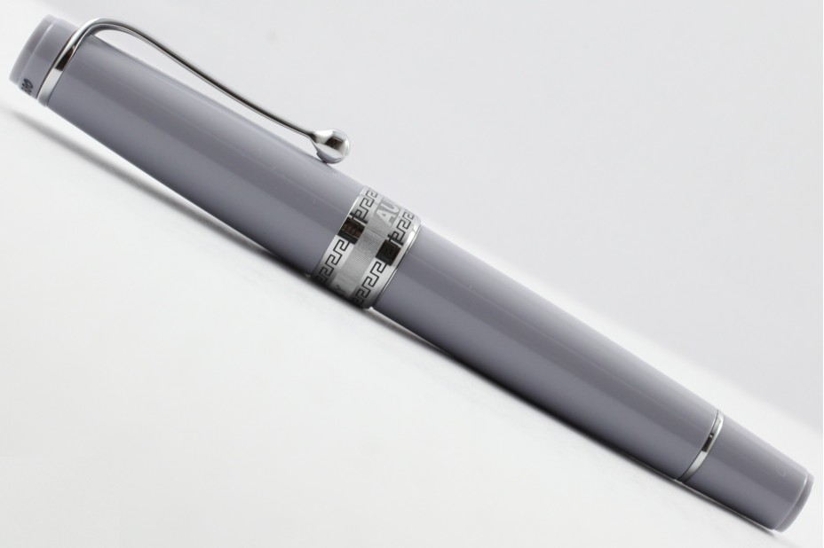 Aurora Limited Edition Optima Grey Silver Trim with Flexible Fine Nib Fountain Pen