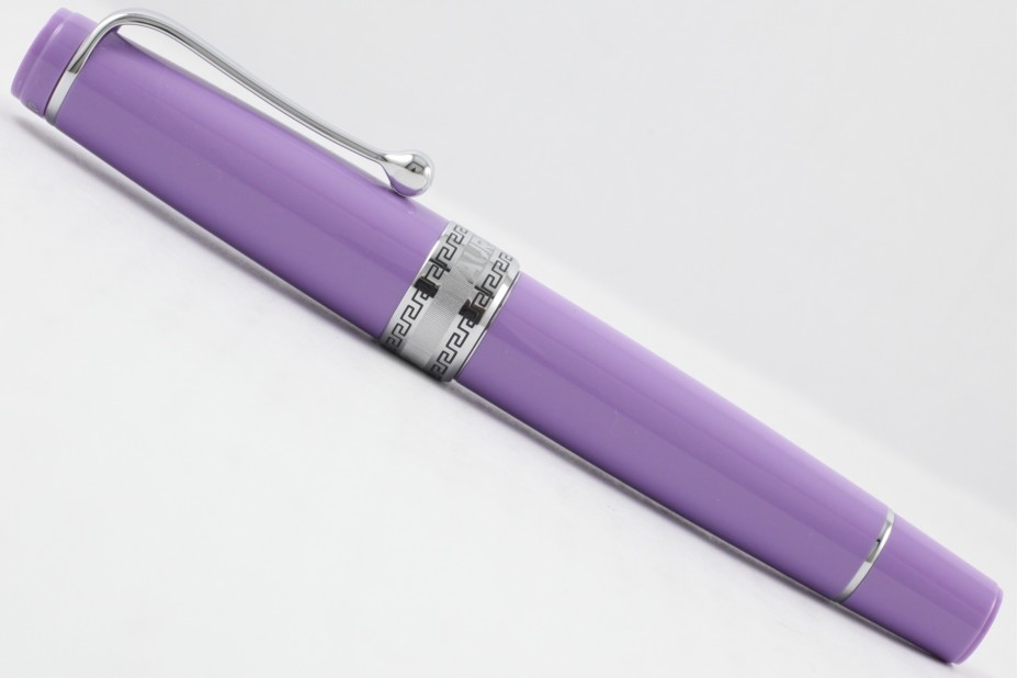 Aurora Limited Edition Optima Purple Silver Trim with Flexible Fine Nib Fountain Pen