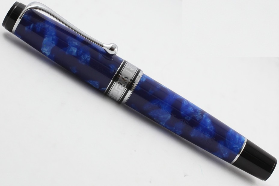 Aurora Optima Blue Auroloide Chrome Plated Trim Roller Ball Pen