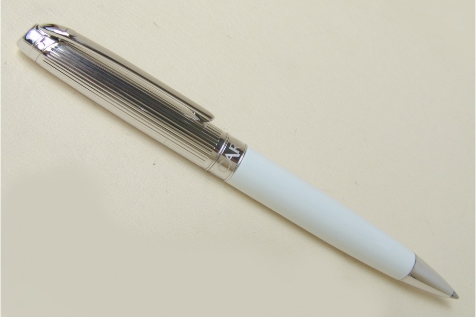 Caran D`Ache Leman Bicolor White Silver Ball Point Pen