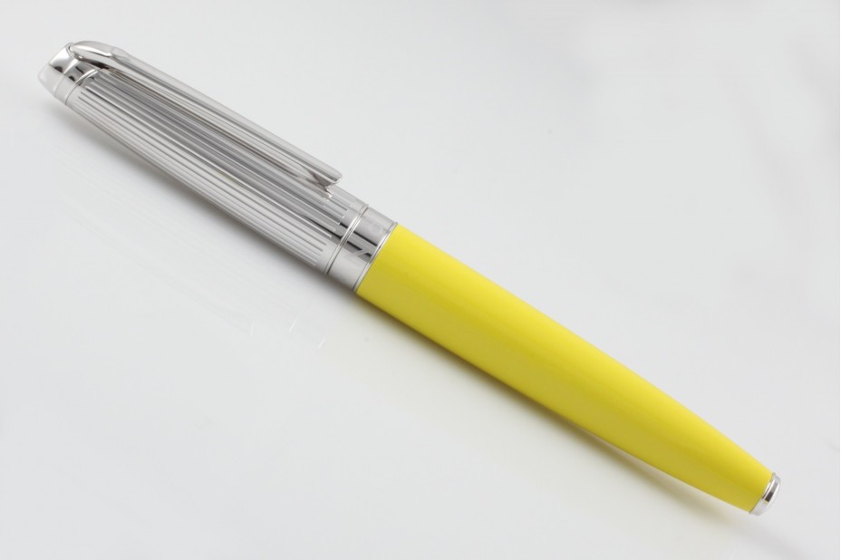 Caran D`Ache Leman Bicolor Yellow Silver Roller Ball Pen