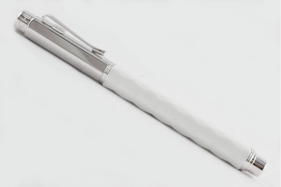 Caran D`Ache Varius Ceramic White Silver Plated Roller Ball Pen