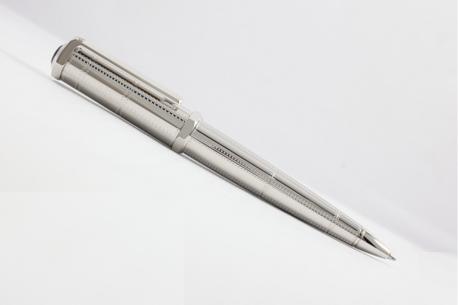 Cartier Santos-Dumont OP000162 Rivet Motif Metal Palladium Finish Ball Pen