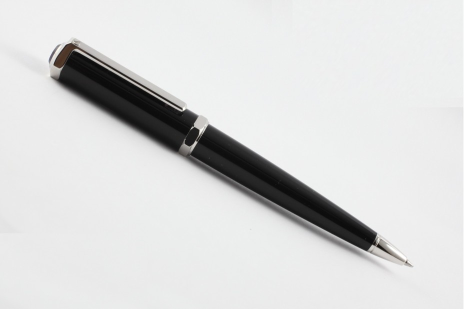 Cartier Santos- Dumont OP000155 Black Composite Palladium Finish Ball Pen