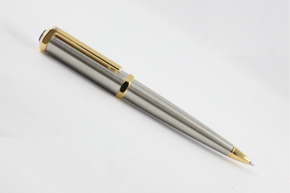 Cartier Santos- Dumont OP000055 Metal Body Gold Trim Ball Pen