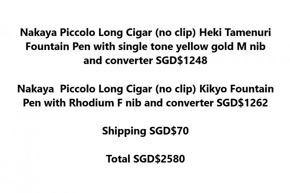 Payment Link for Teresa Carabeo ( 2 Nakaya Pens )