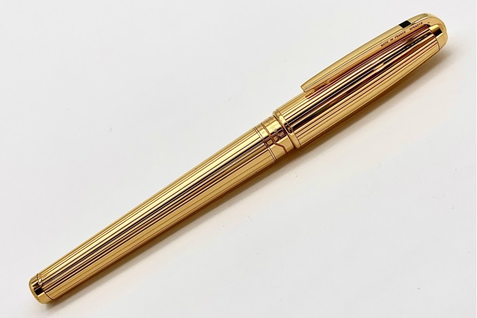 S.T. Dupont 480203M Olympio Gold Godrons Fountain Pen M nib