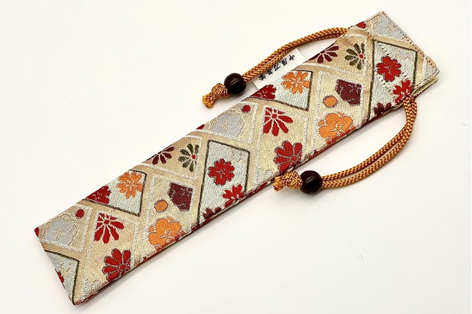 Nakaya Kyoto 'Nishijin-ori' textile Pen pouch for 1 pen White