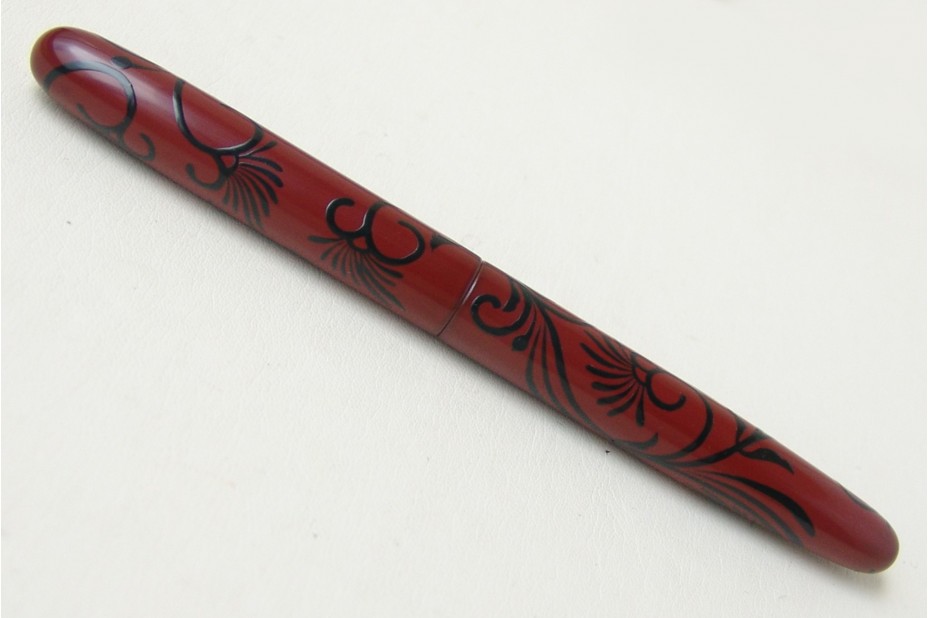 Nakaya Long Cigar Maki e Shu Red Palmet Fountain Pen