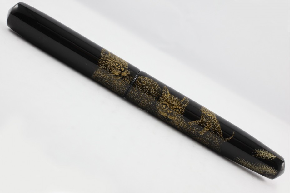 Nakaya Piccolo Long Cigar Chinkin Three Cats Fountain Pen