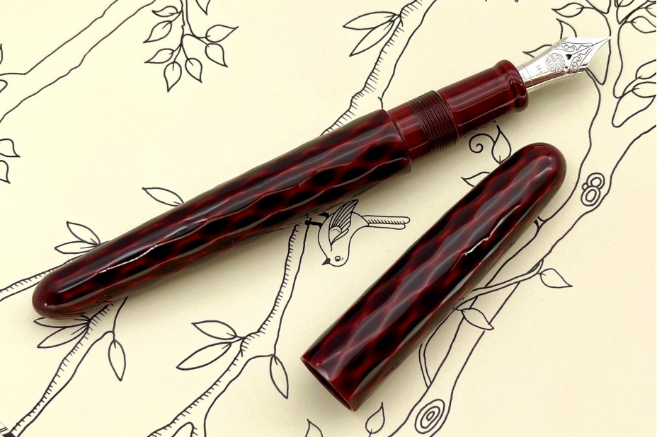 Nakaya Tsumugi Portable Hanabishi (Aka-Tamenuri) Fountain Pen