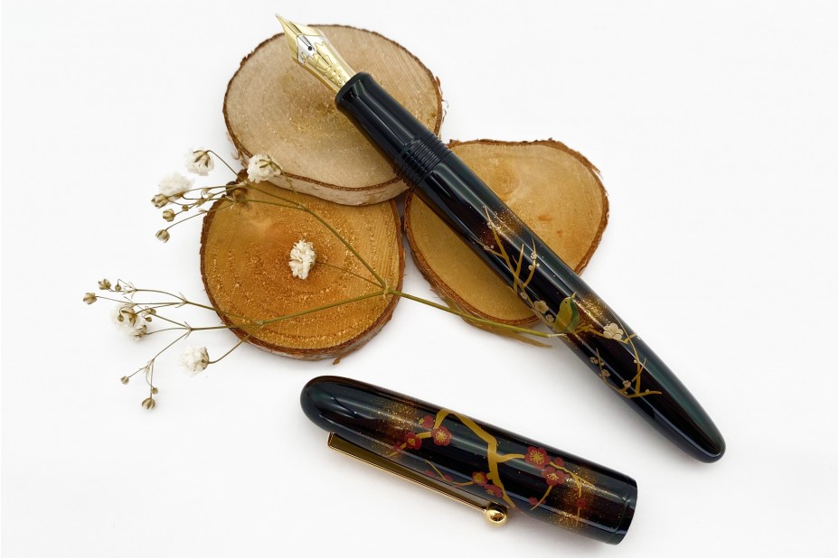 Namiki Yukari Size Apricot Tree and Warbler Fountain Pen