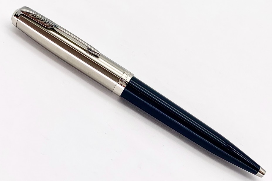 Parker 51 Midnight Blue Chrome Trim Ball Pen