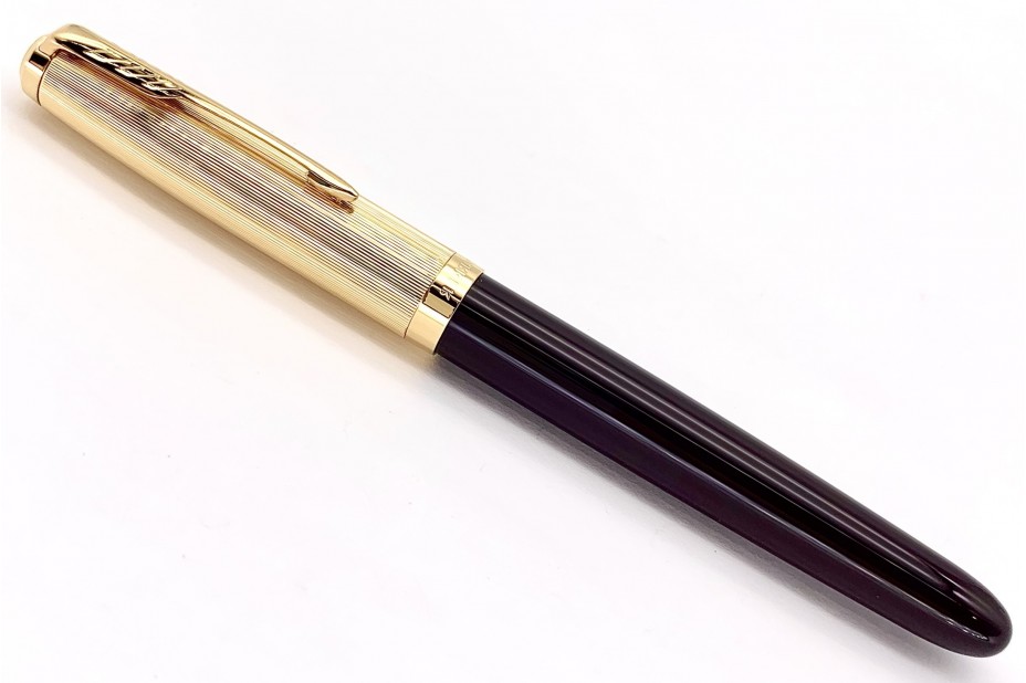 Parker 51 Premium Plum Gold Trim Fountain Pen (18K nib)