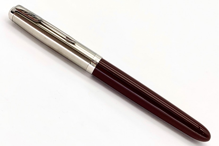 Parker 51 Burgundy Chrome Trim Fountain Pen (Steel Nib)