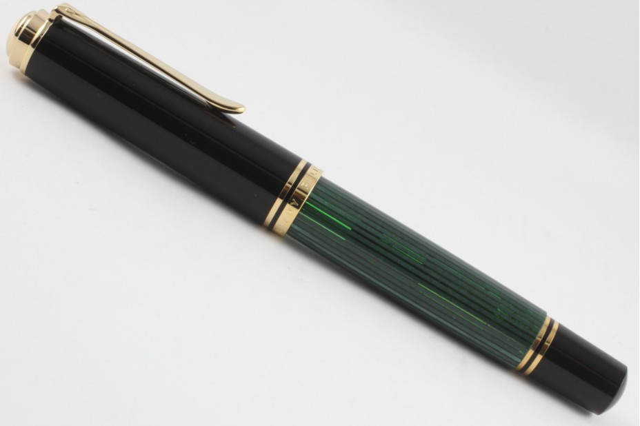 Pelikan Souveran M1000 Black Green Fountain Pen (New Logo Gold-Top)