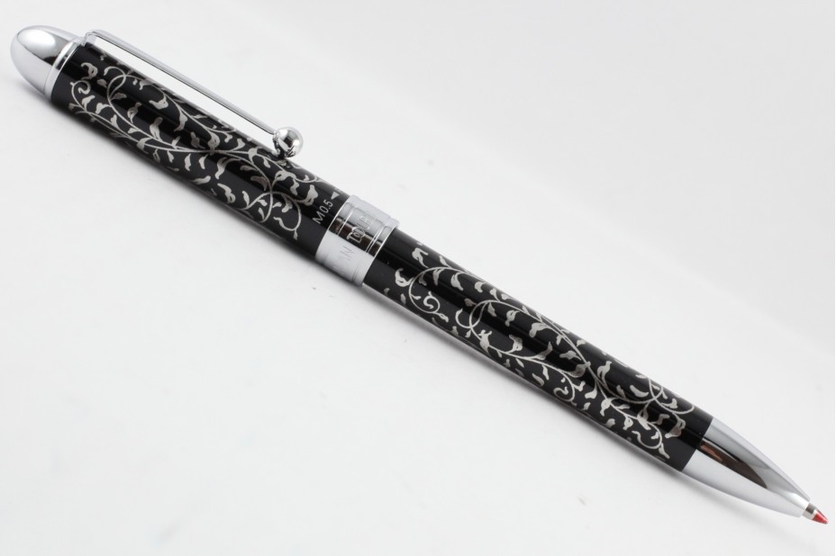 Platinum Double 3 Action Maki-e Karakusa Sumi (Black) Multi Function Pen