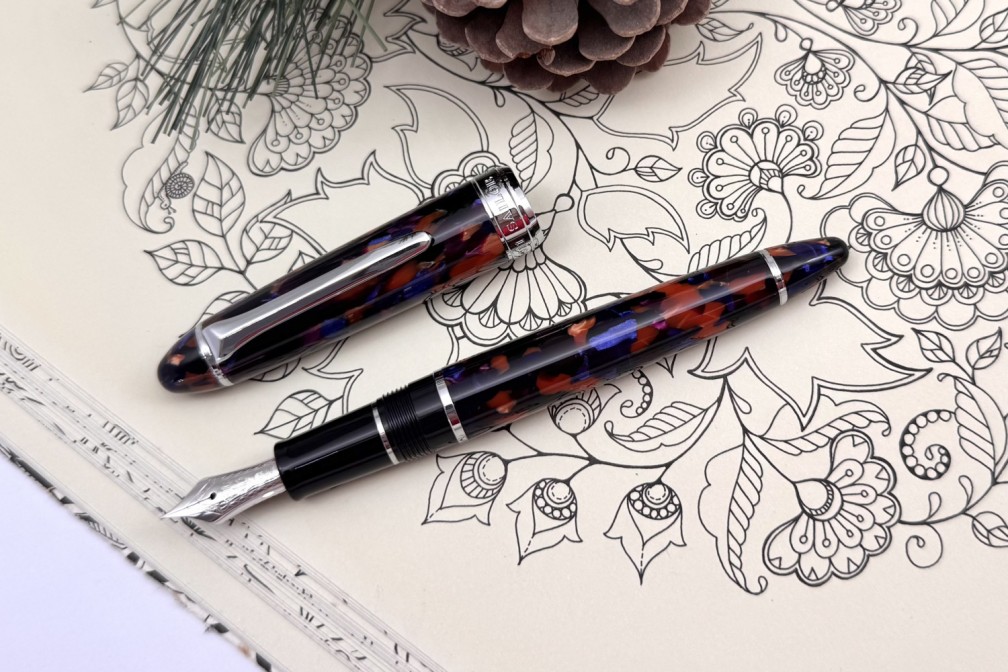 Sailor 1911 Standard Mosaic Red Rhodium Trim Fountain Pen