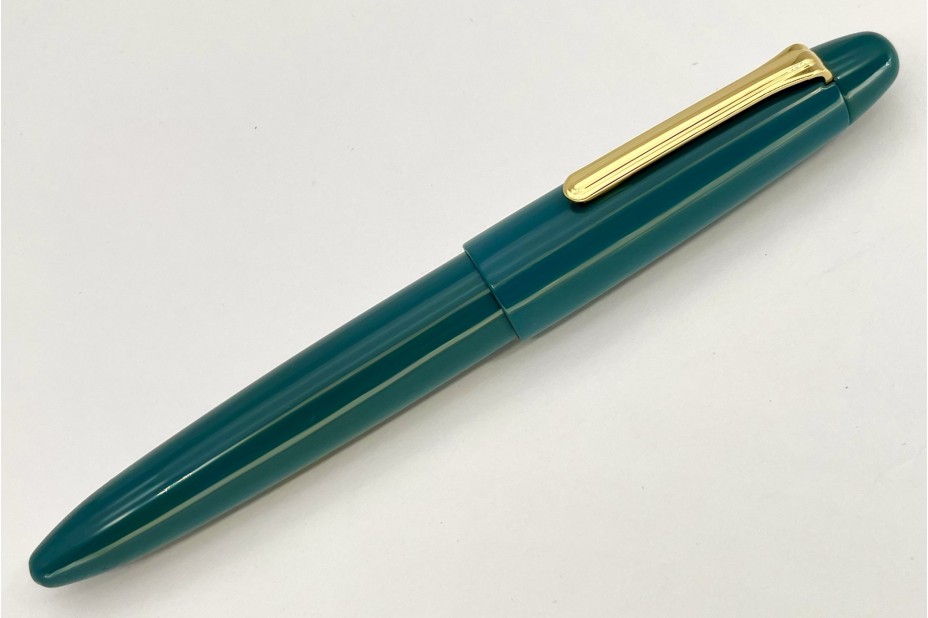 Sailor Special Edition King of Pens (KOP) Kaga Urushi Teal Blue Gold Trim Fountain Pen