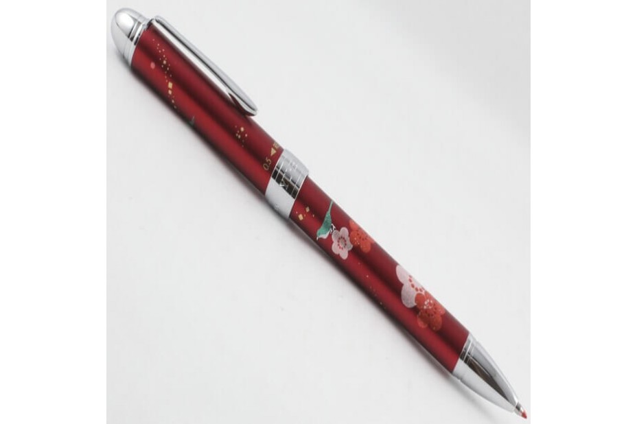 Sailor Yubi Uguisu (Japanese Bush Warbler) Red 2 Ball Pen + Mechanical Pencil