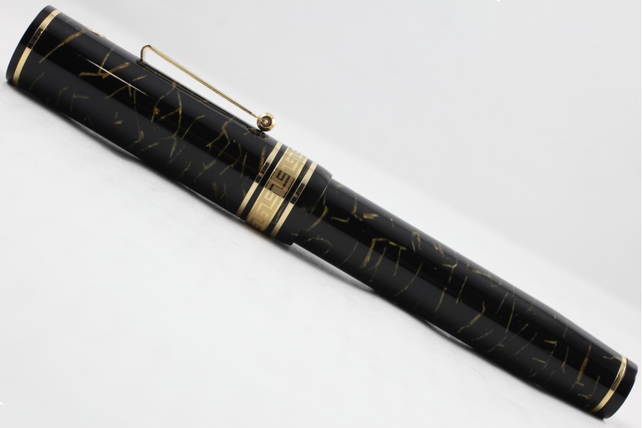Wahl-Eversharp Decoband Gold Seal Oversized Oro Black Super Flex Fountain Pen