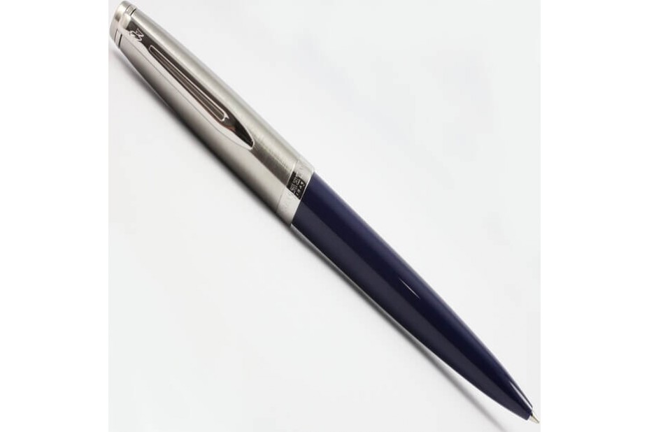 Waterman Emblem Blue with Chrome Trim Ball Pen