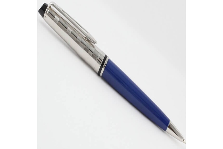 Waterman Expert 3 DLX Blue Obsession Chrome Trim Ball Pen